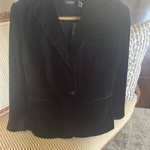 Ralph Lauren Black Label Women's Black Velvet Blazer